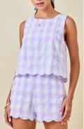 Lavender Gingham Set