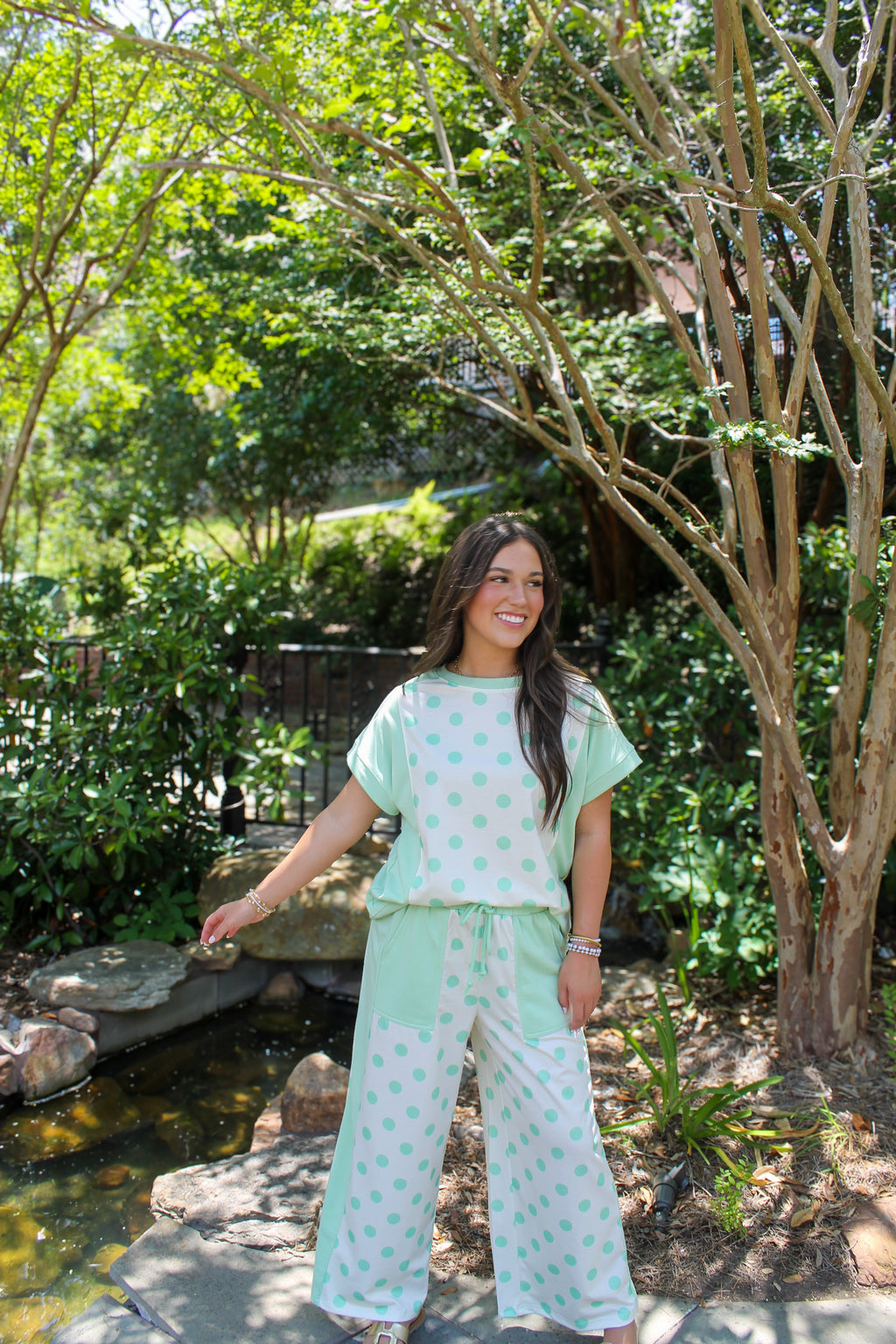 Mint to Be Polka Dot Set