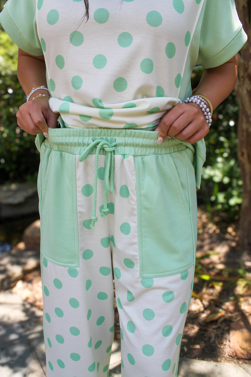 Mint to Be Polka Dot Set