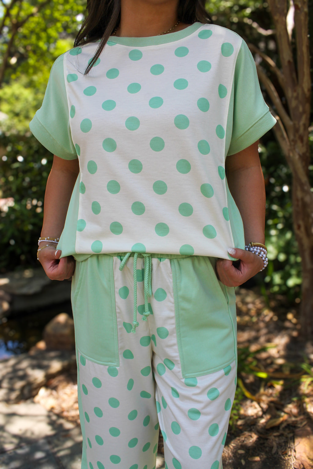 Mint to Be Polka Dot Set