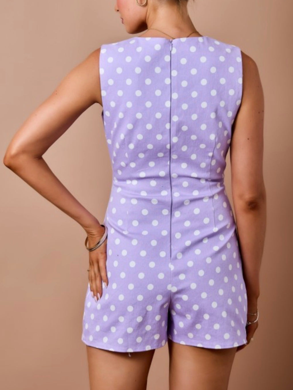 Purple Polka Dot Romper